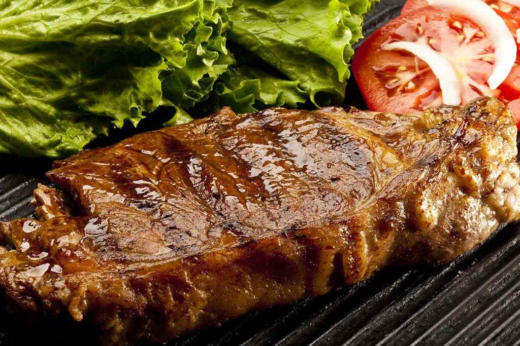 beef steaks with sweet soy drizzle