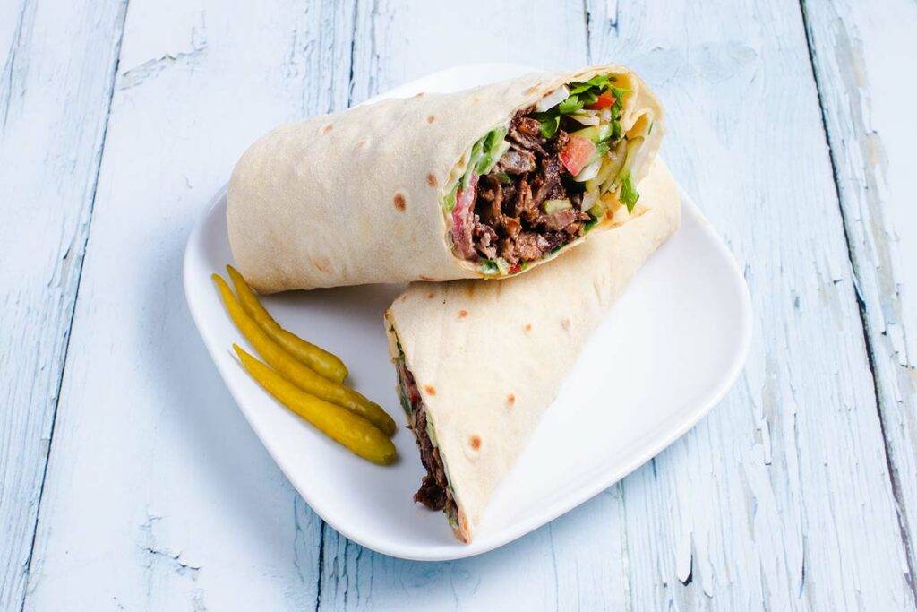 Chimichurri steak wraps