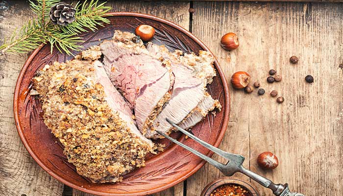 Nut-Crusted Top Sirloin Roast