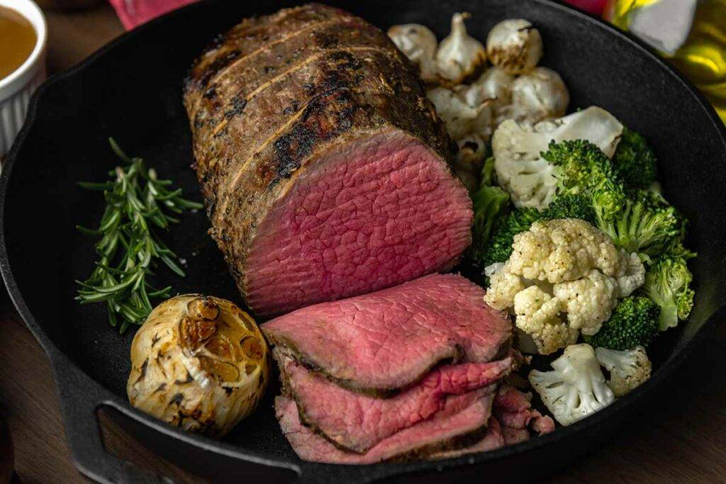 Three-Pepper Tenderloin Roast with Mushroom & Leek Barley