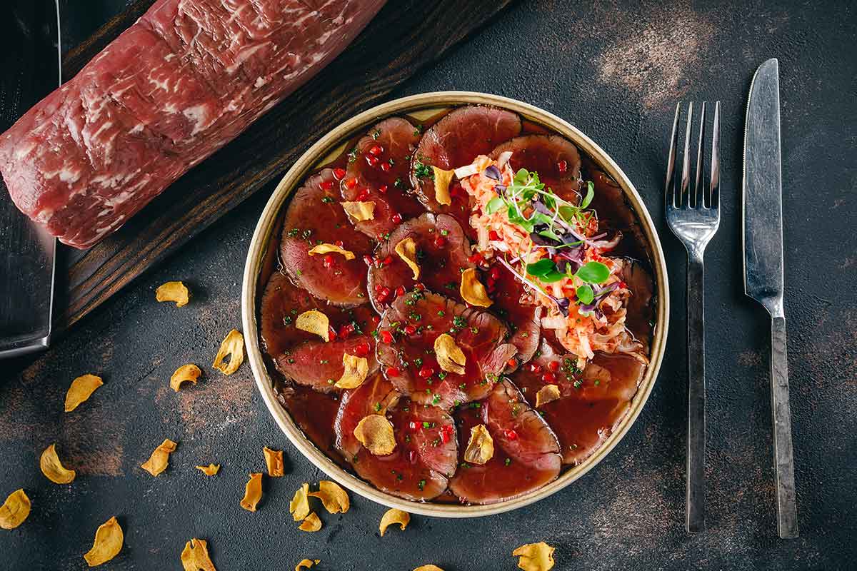 Ultimate Beef Hanging Tender Tataki with Kimchi Sauce Recipe : The Marbled Meat Club
