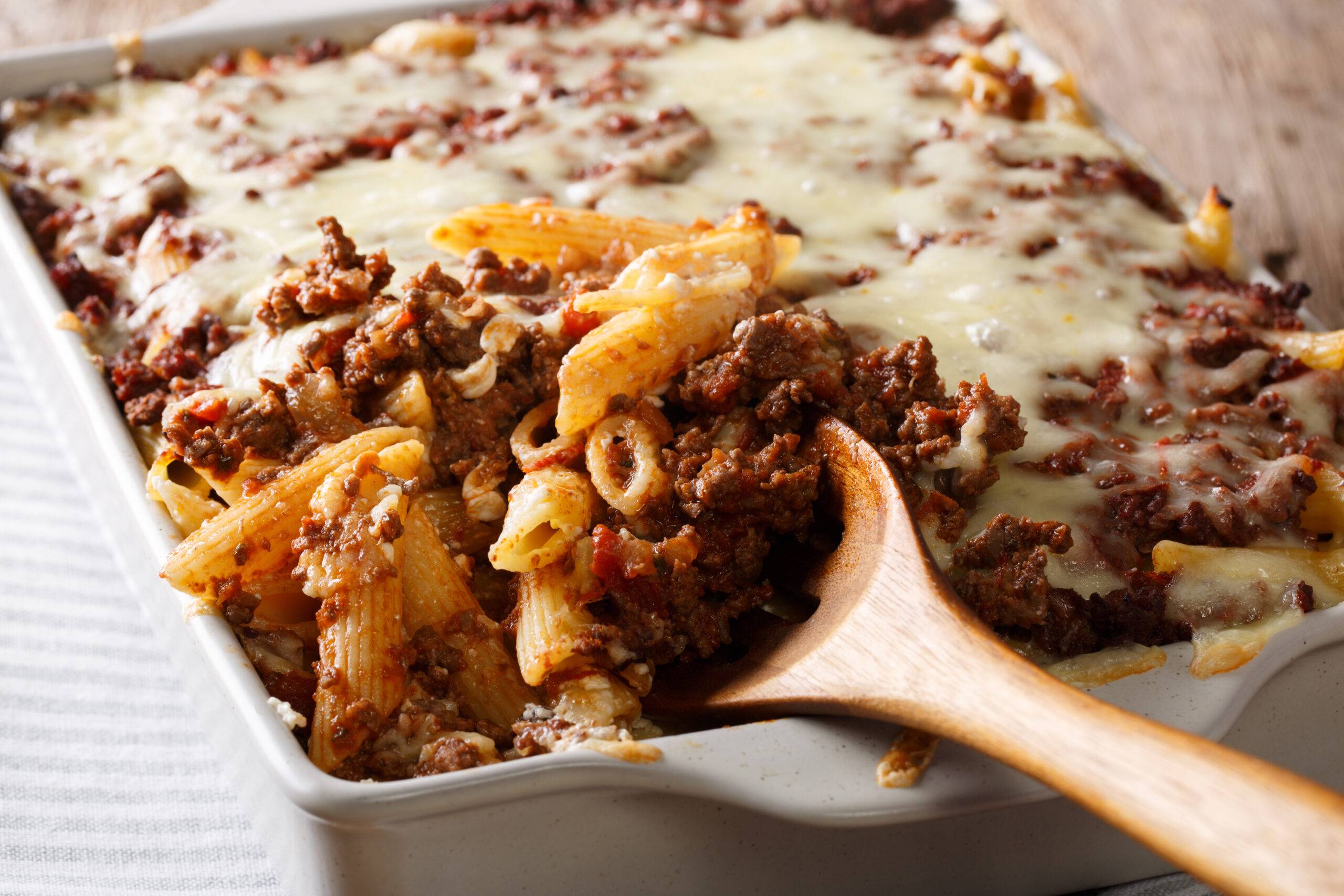 Pasta and beef