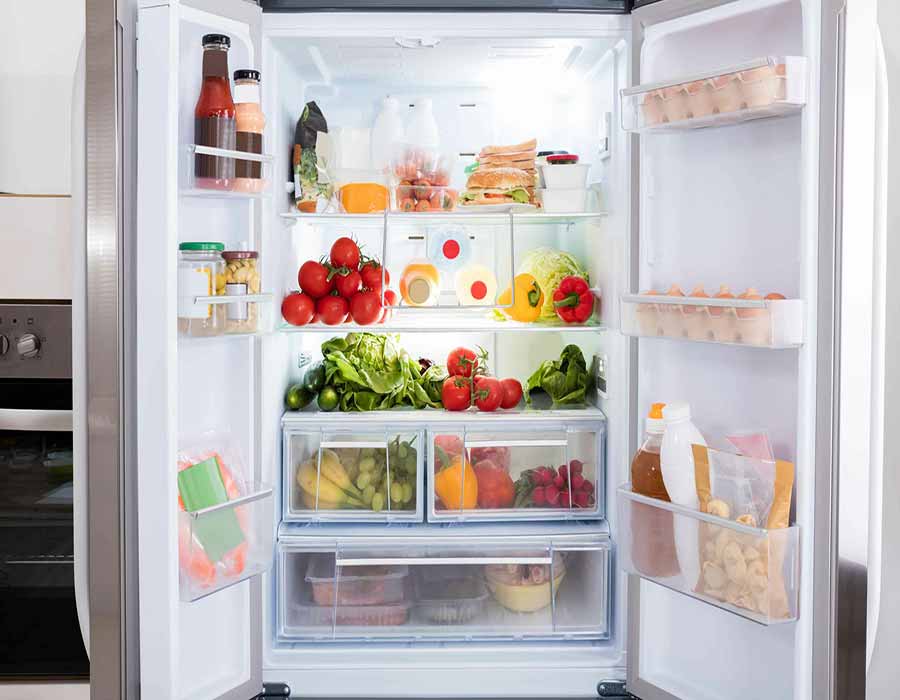 fridge with healthy product