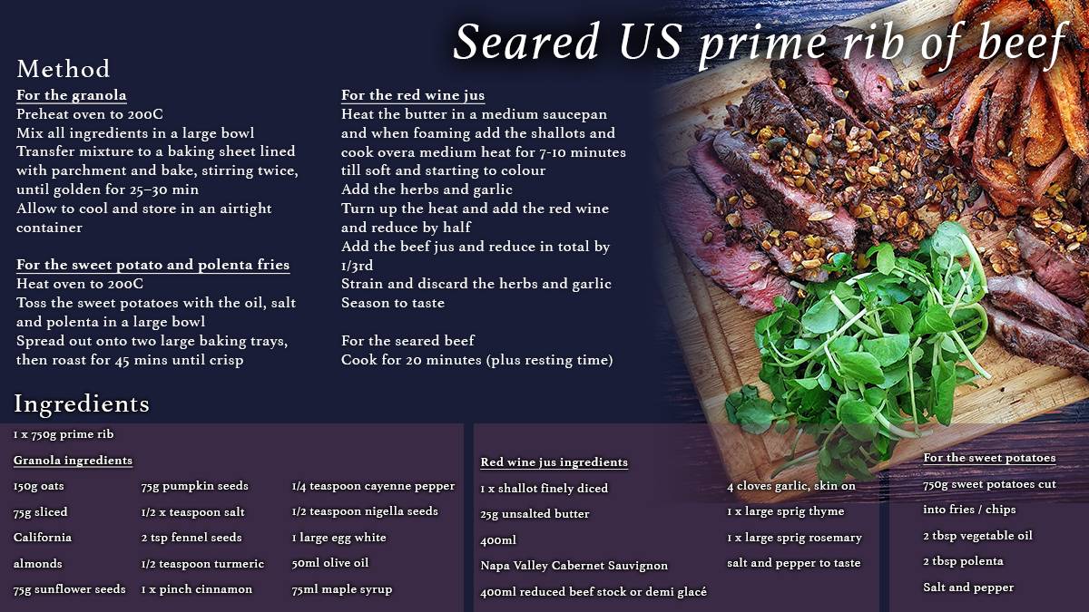 Prime rib beef