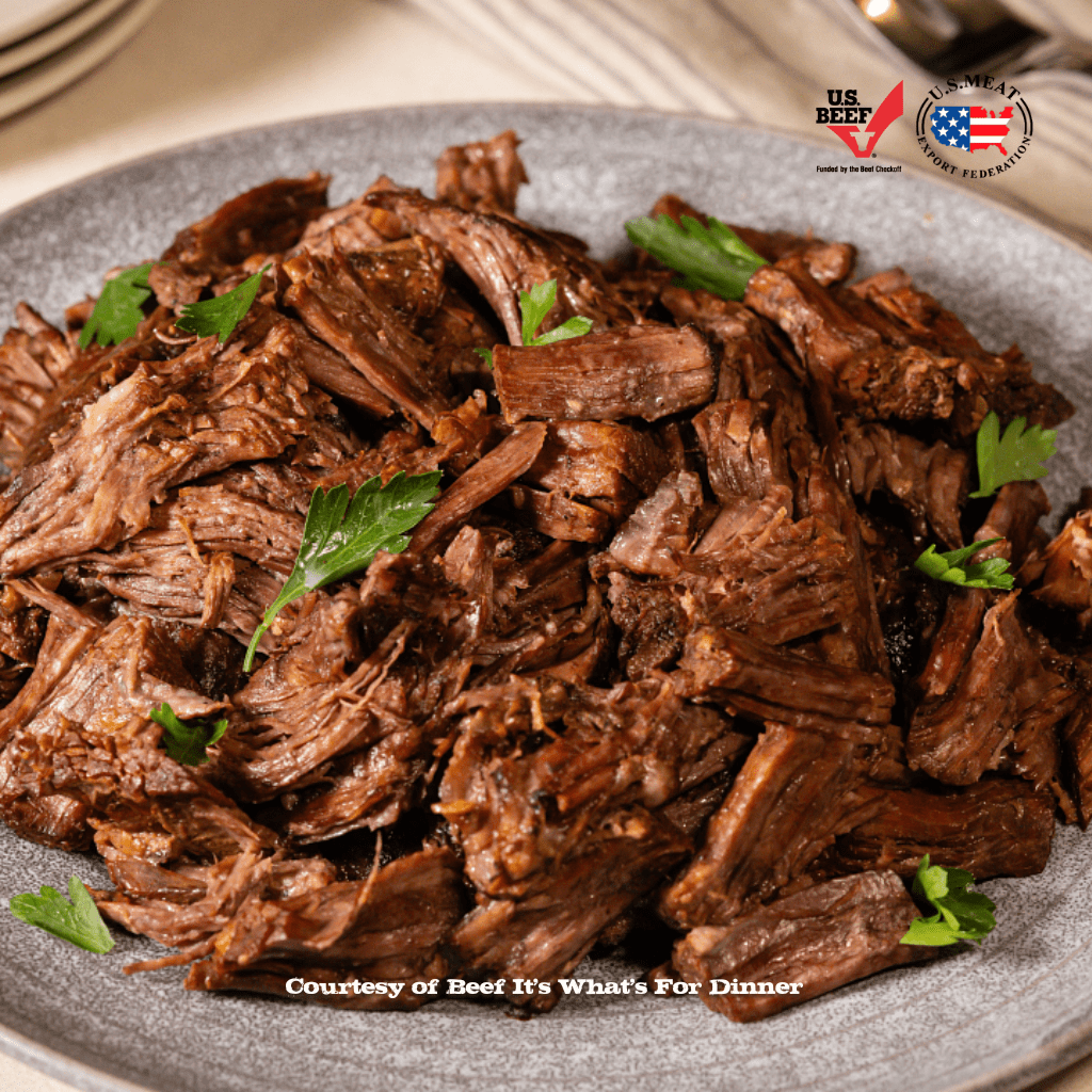 four way slow cooke shredded beef