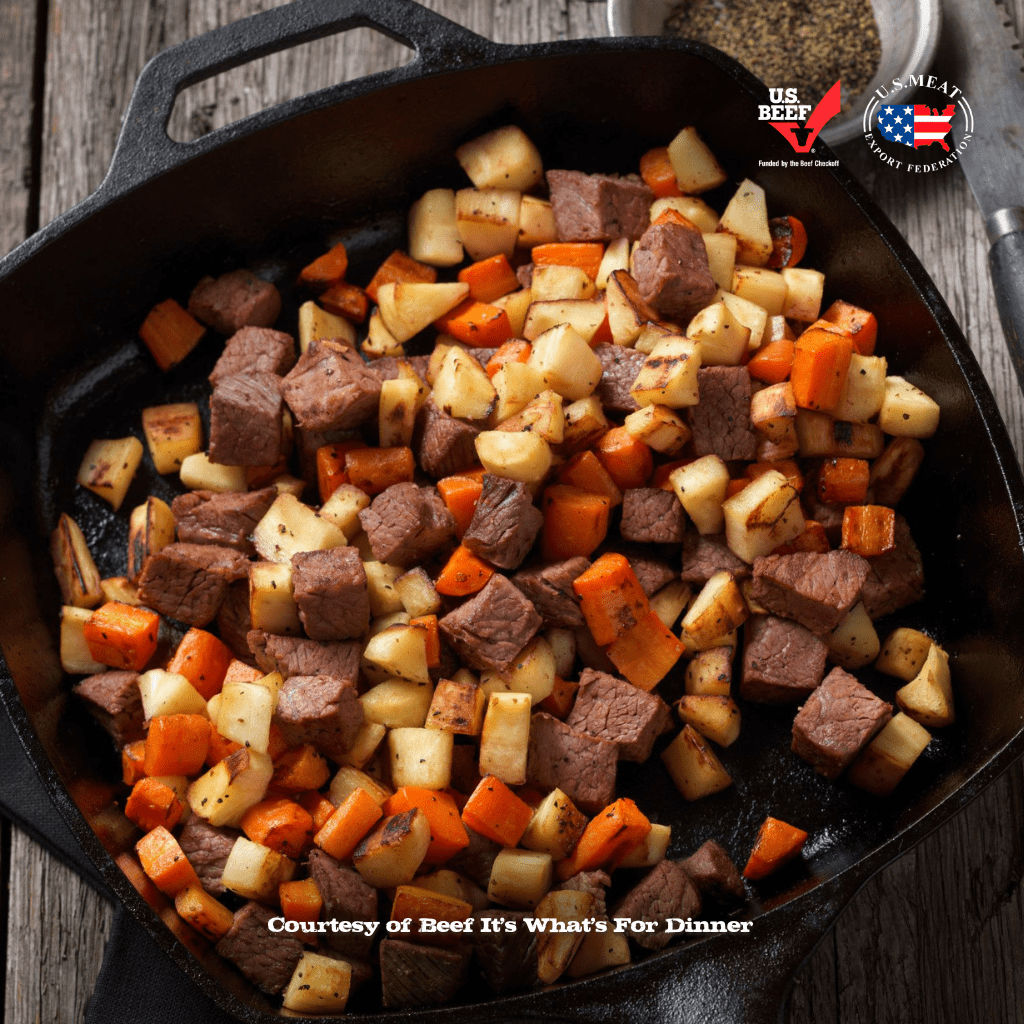 Beef Steak and Root Vegetable Hash
