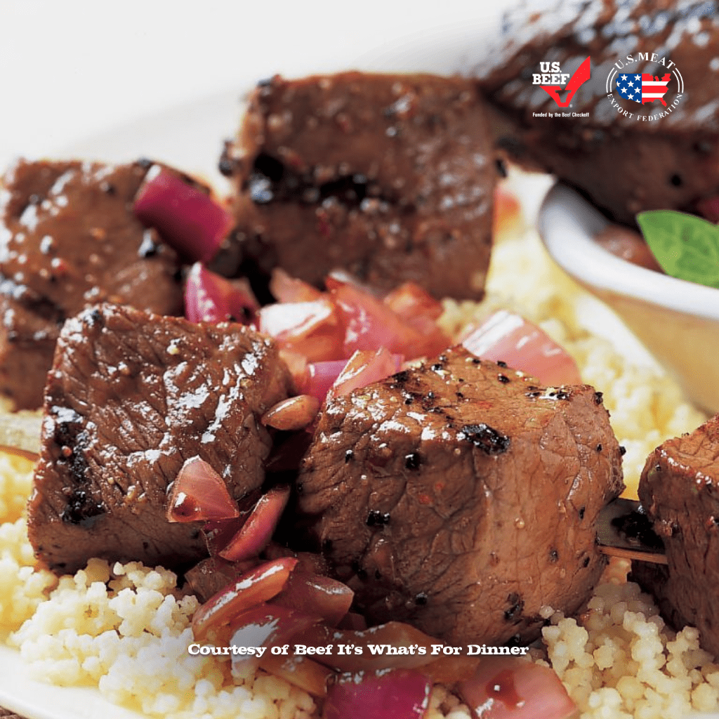 Steak Kabobs with Caramelized Onion Relish
