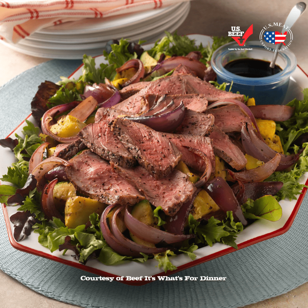Grilled Beef, Summer Squash and Onion Salad