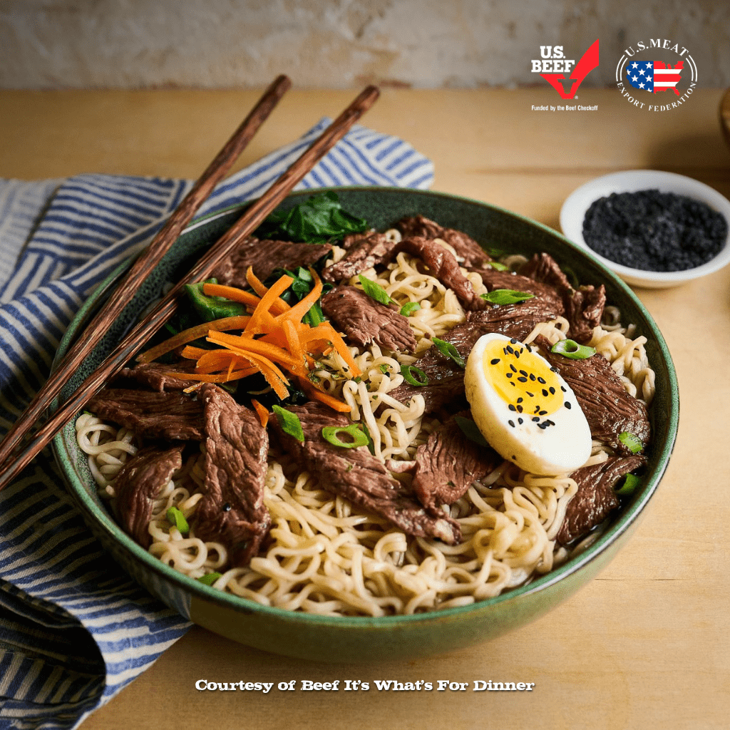 beef ramen noodle bowl