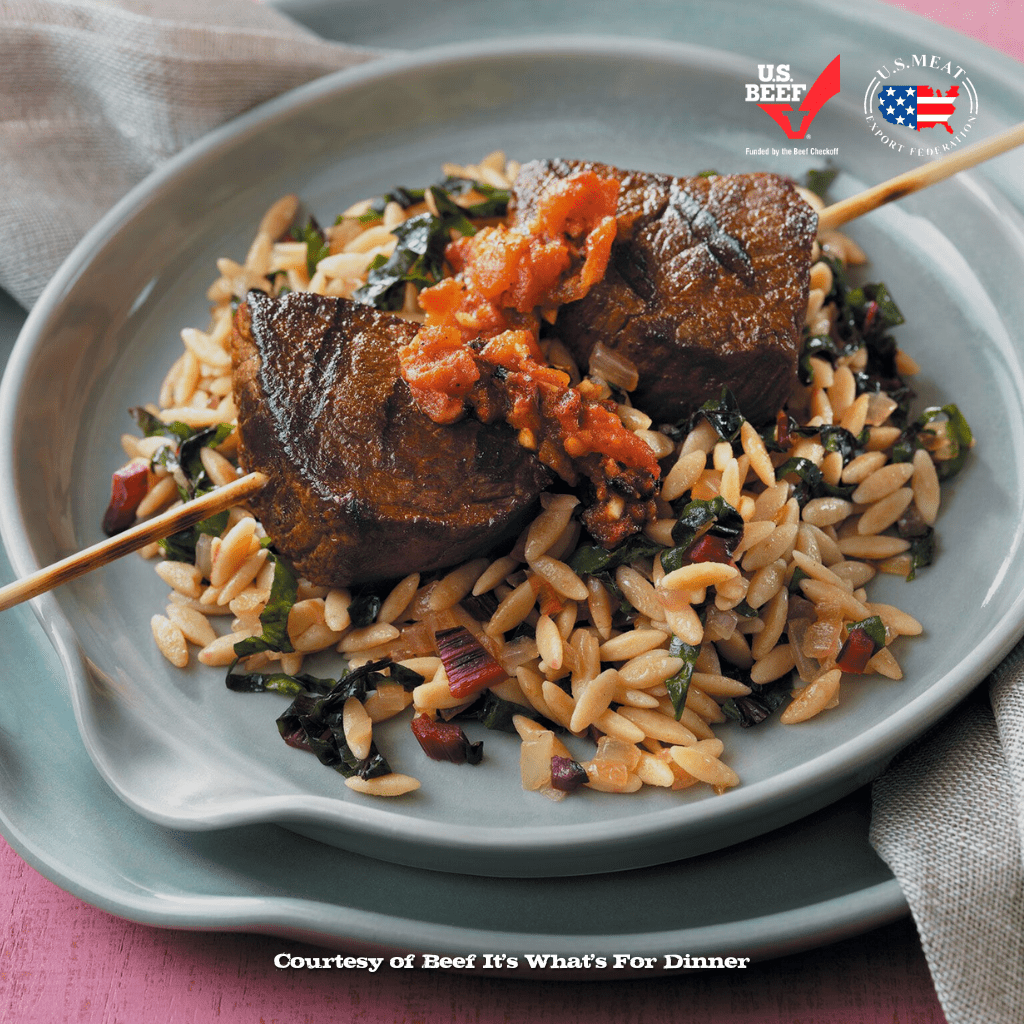 sonoma style beef skewers