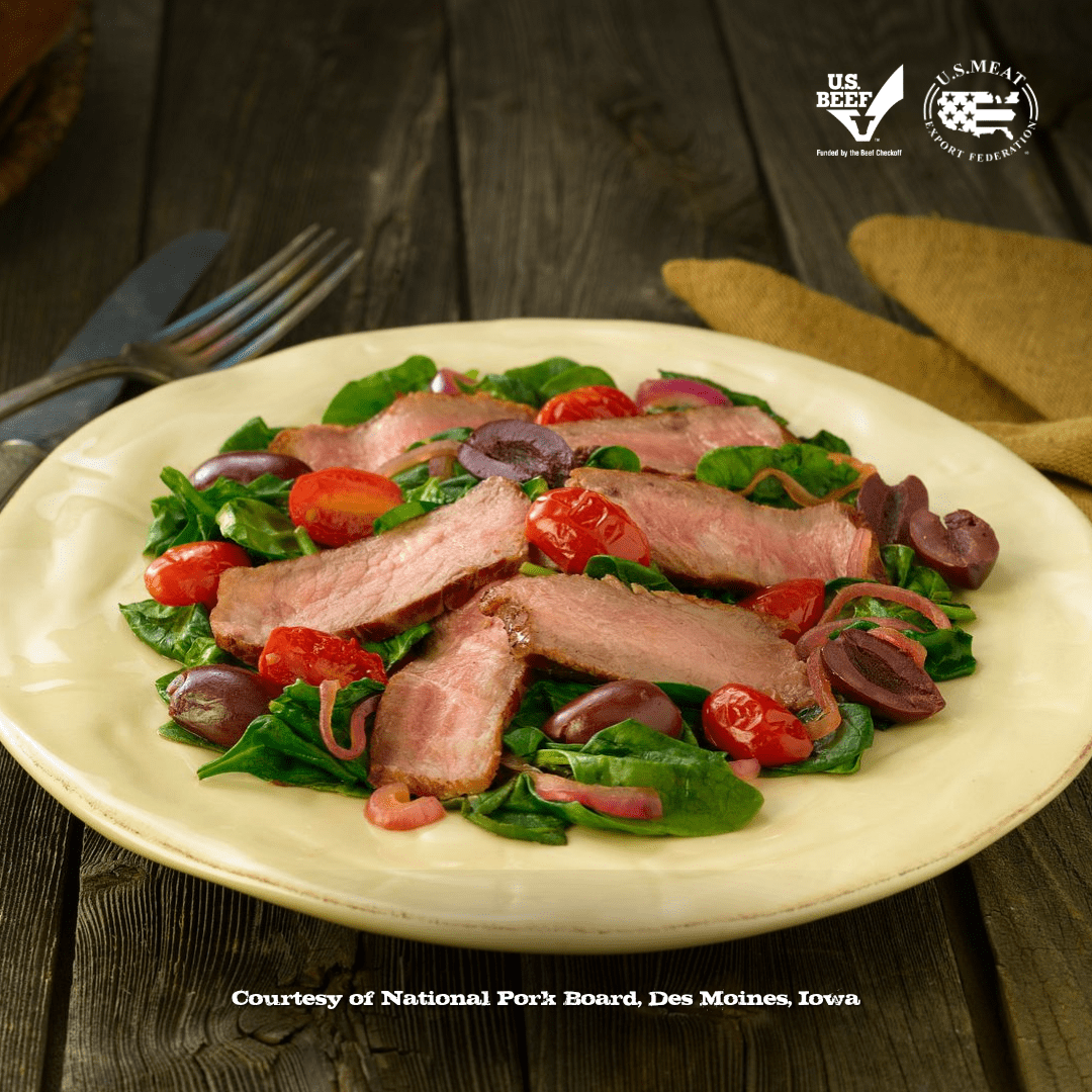 Knoblauchsteak mit warmem Spinat