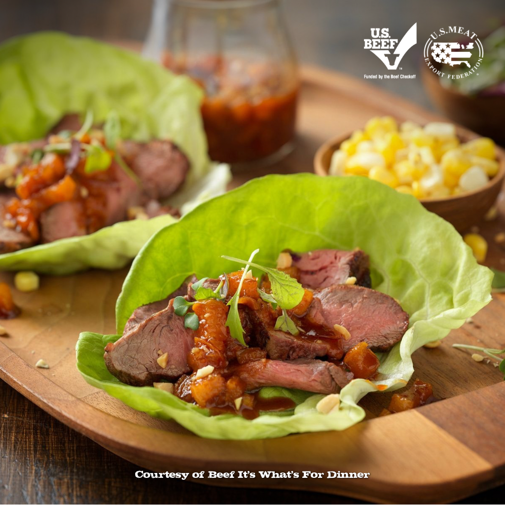 Korean-Style Beef Lettuce Wraps with Bulgogi Sauce